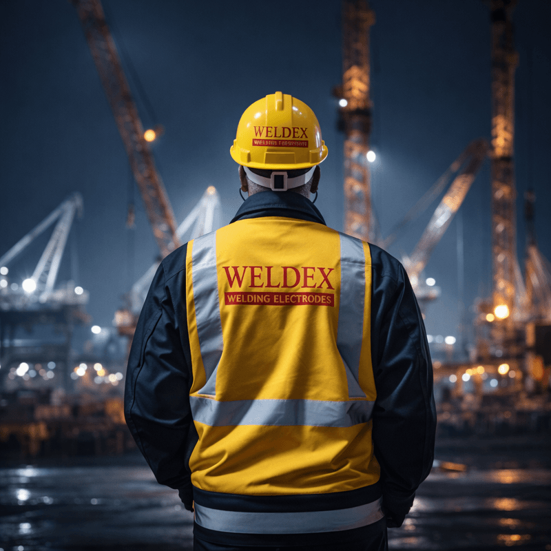 Weldex team member in industrial protective gear